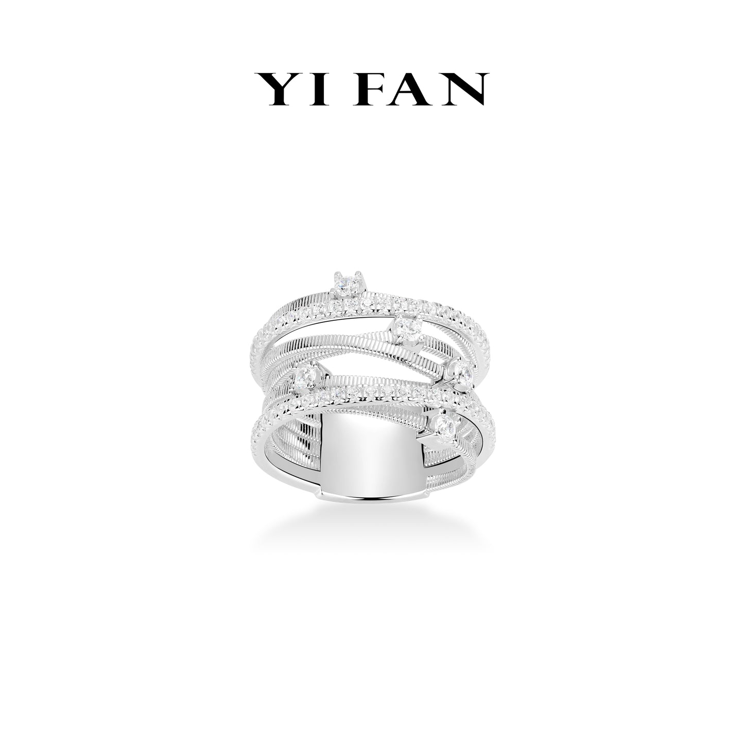 Minimalist Architectural style Collection: Modern "Multi-layered Shooting Stars" wide versatile Ring
