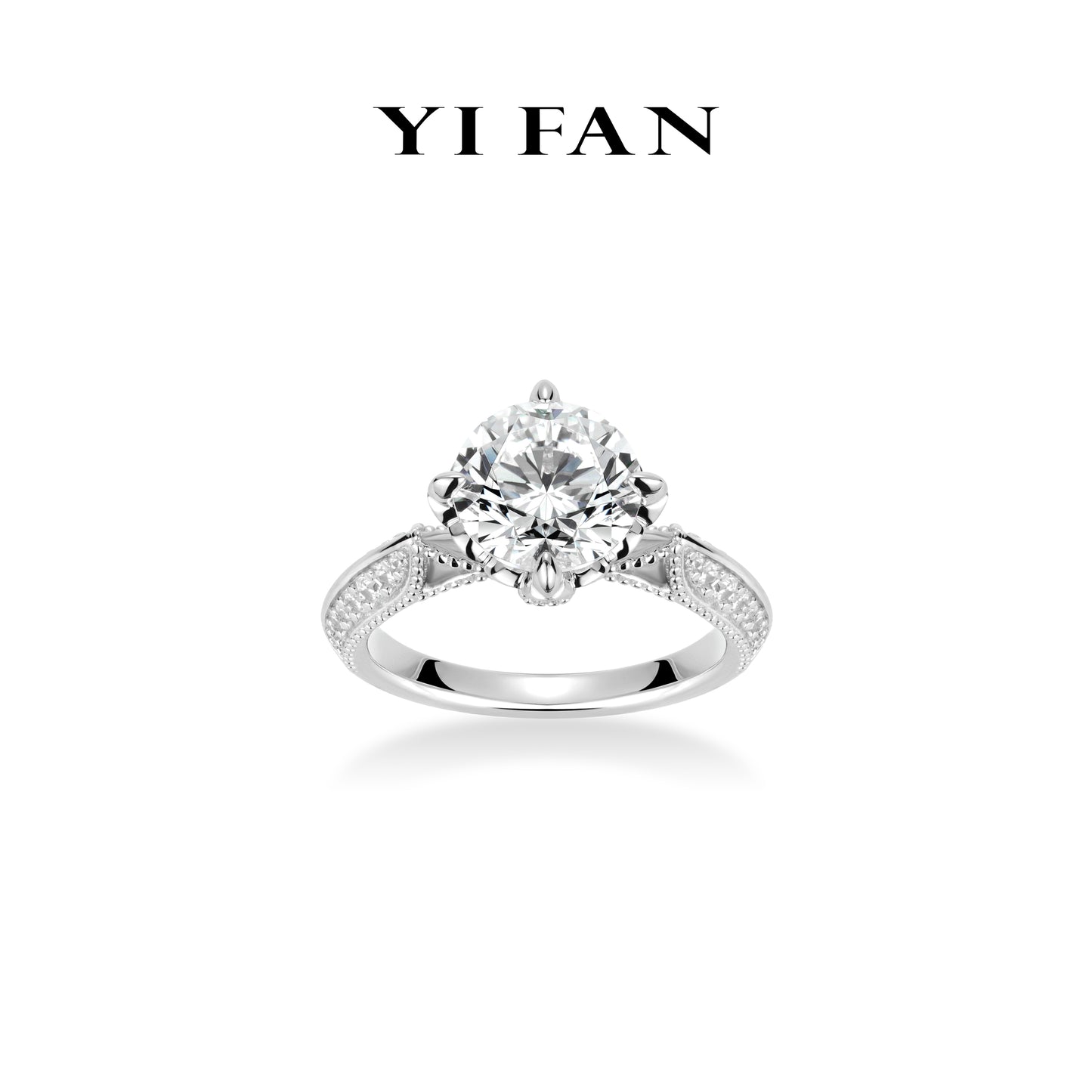 Pure Radiance Collection: Timeless Luxury "Chasing Stars and Embracing the Moon Brilliant Solitaire" Engagement/Wedding Ring (3 carat)