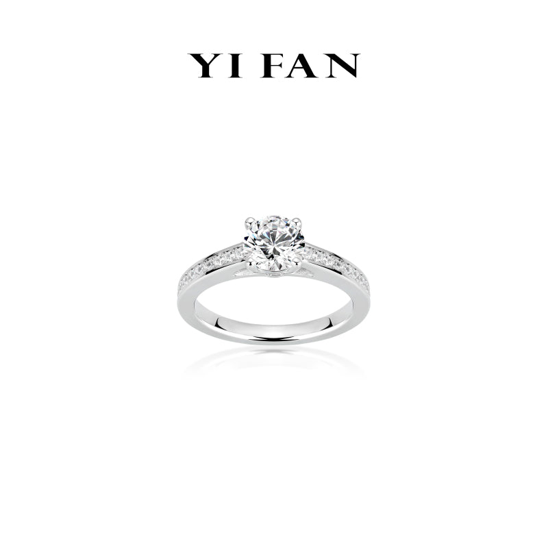 Pure Radiance Collection: Modern "Brilliant Cherished Desire" exquisite Ring (1 carat)