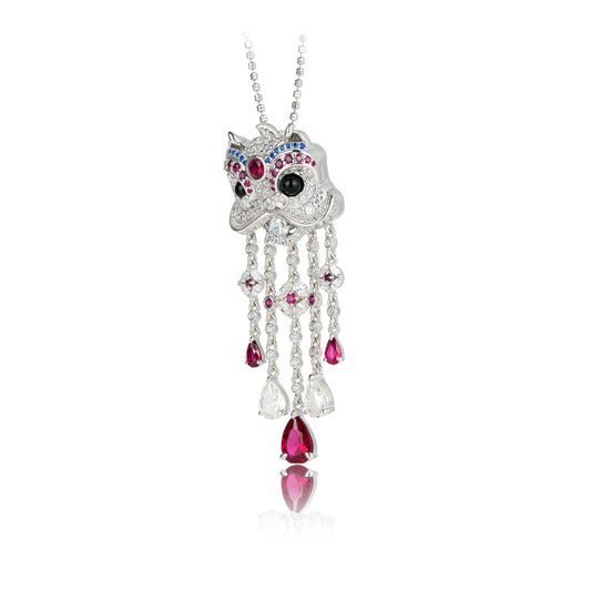 "Lion Dance Fringe Pendant"