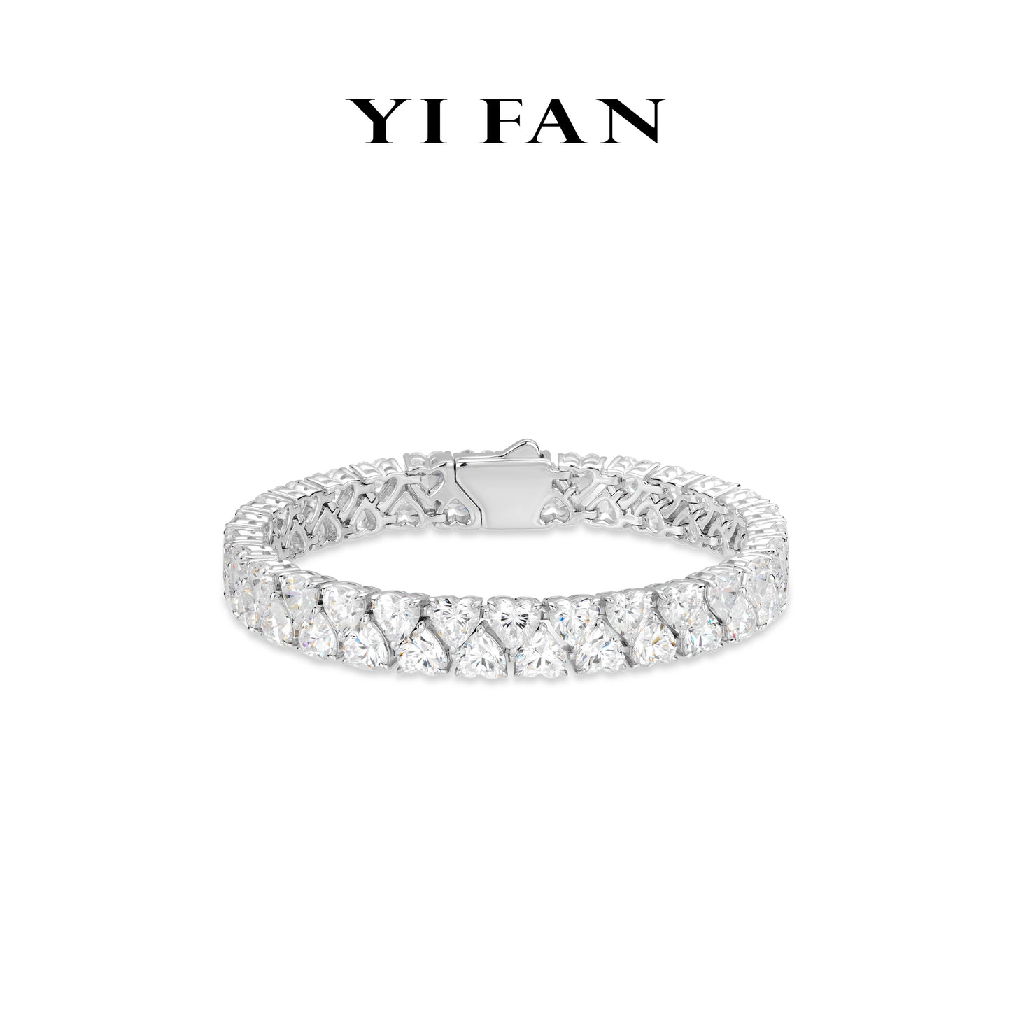 Pre-order High Jewelry collection: Luxury "Two-Way Efforts Love Hearts" detailed Tennis Bracelet