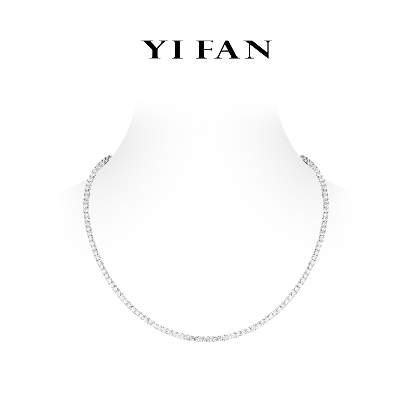 Pre-order High Jewelry collection: Luxury "Brilliant Starry Sky" detailed Tennis Necklace (Unisex)