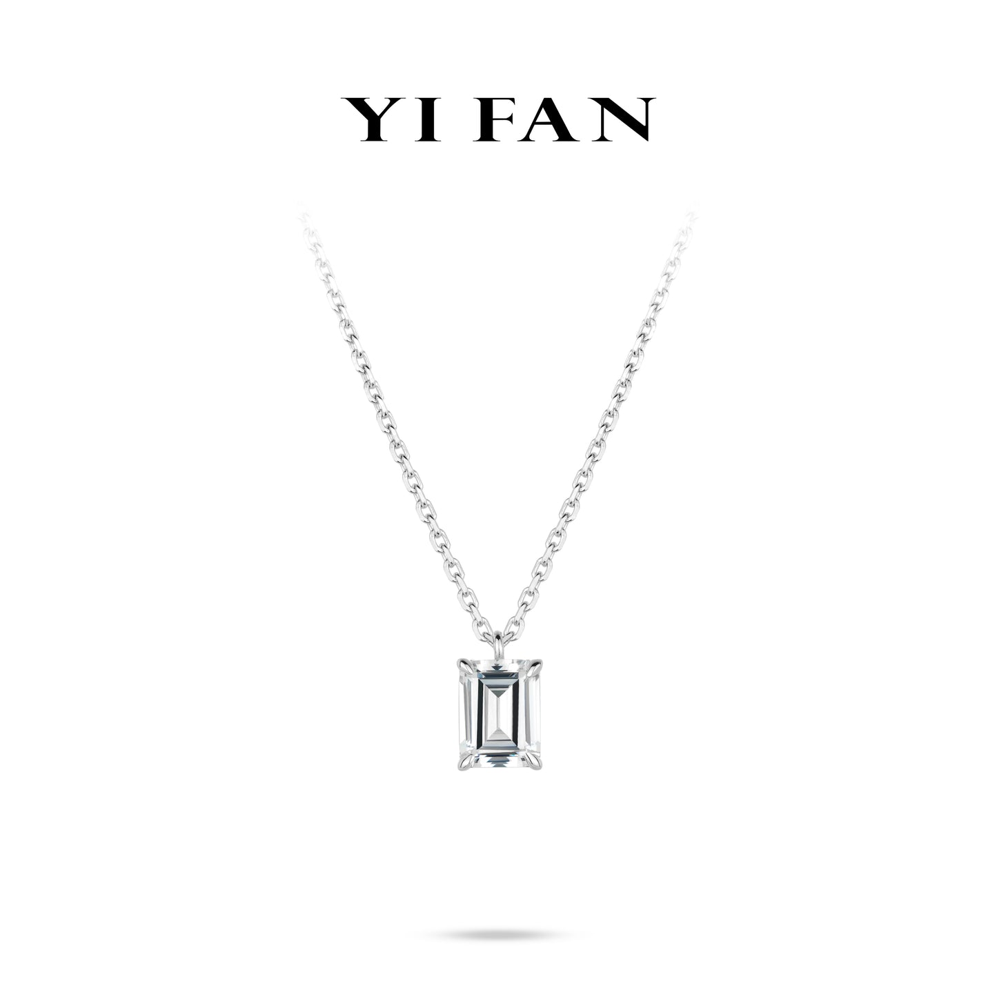 Welfare exclusive Minimalist collection: Modern "Emerald-cut Cube" delicate Pendant/Necklace (Unisex)