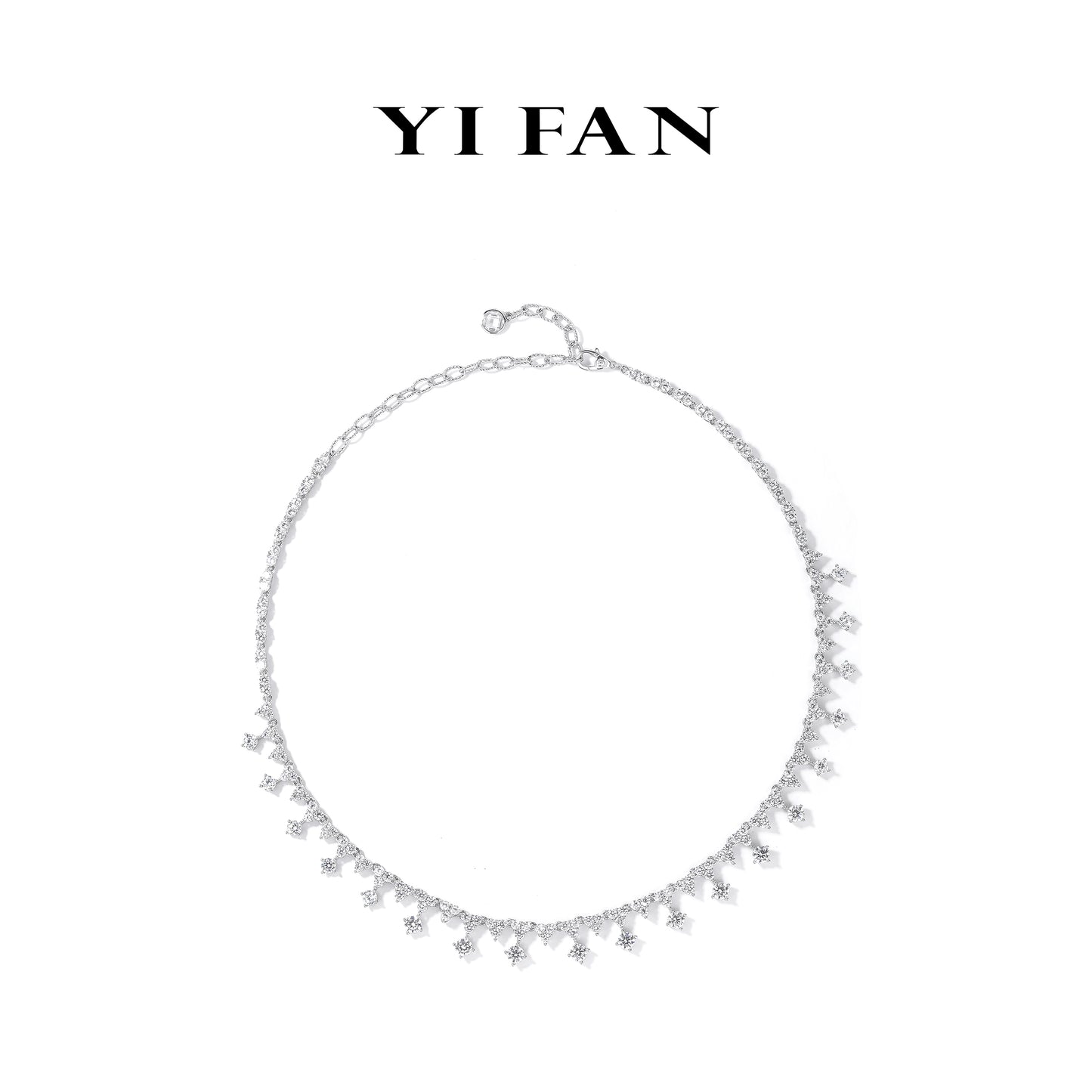 Wedding collection: Modern “Sparkling Milky Way” detailed Tassel Necklace (with extension)