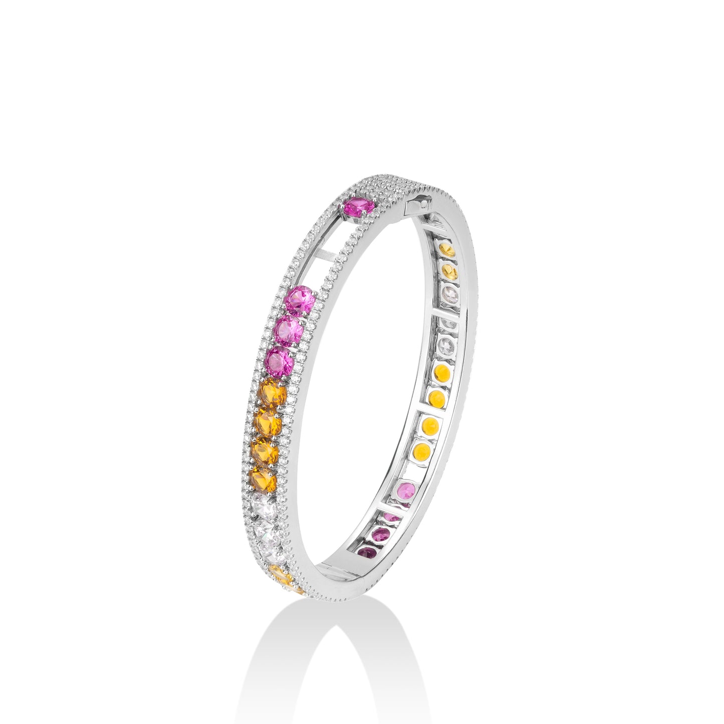 High Jewelry collection:Slideable “Rainbow” Bangle