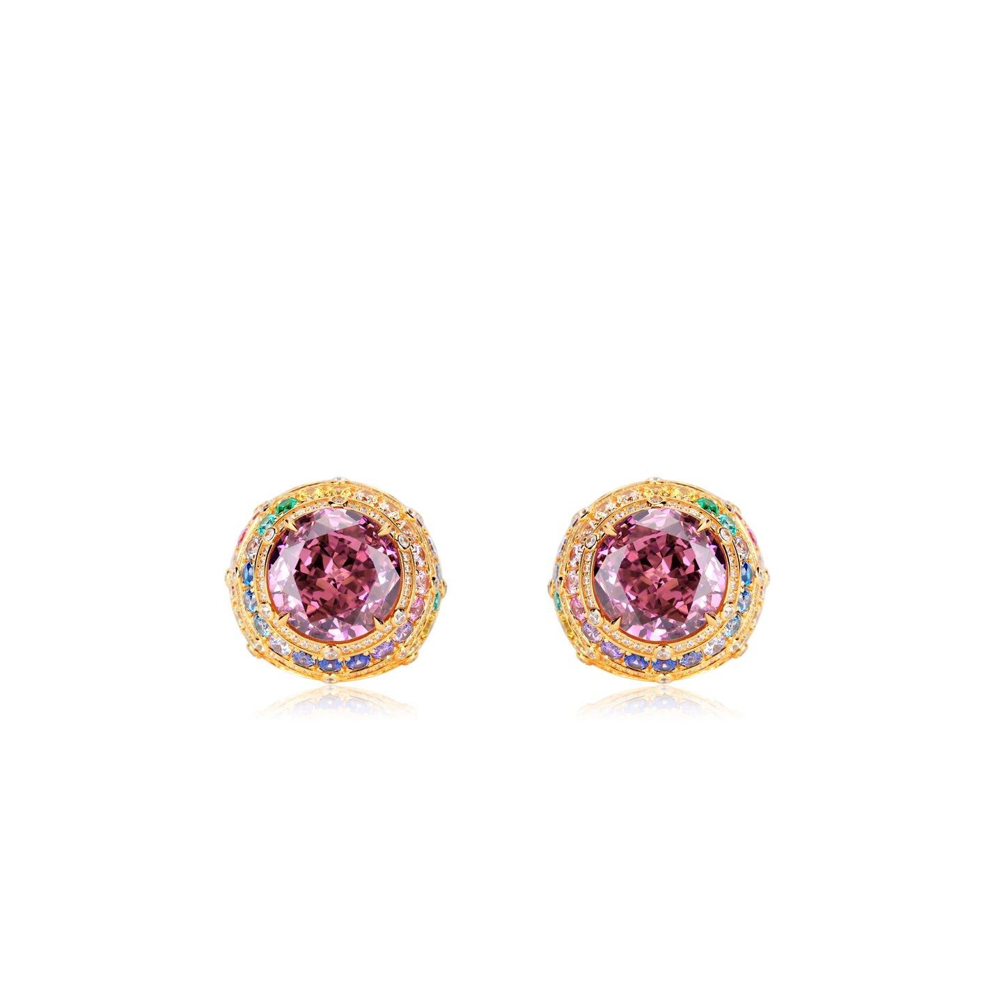 Limited edition:Elegant Luxury Purple Rainbow Earrings.