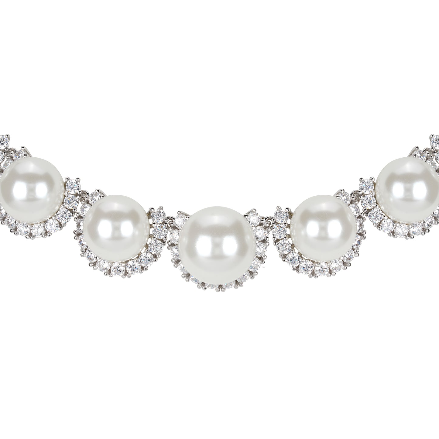 High Jewelry collection:Gradient White Pearls Evening Necklace