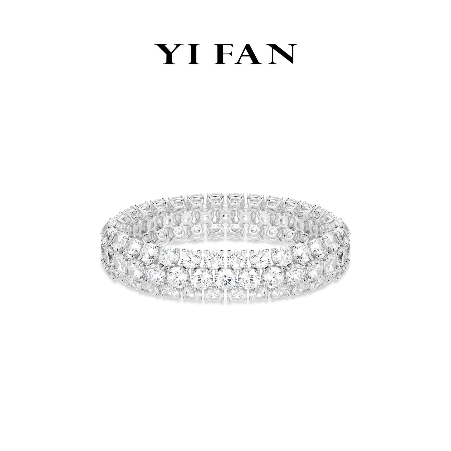 Pre-order High Jewelry collection: Luxury "Brilliant 3-dimension Milky Way" Flexible Cluster Silky Tennis Bracelet