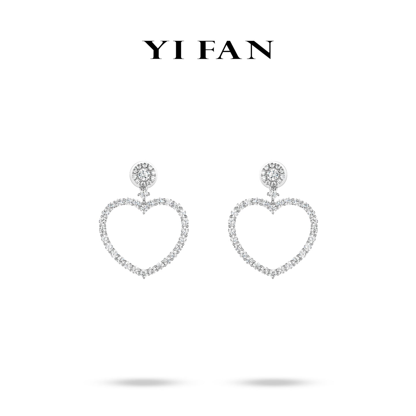 Romantic Heart Collection: Modern "Heartlit Sparkle" exquisite Dangle Earrings