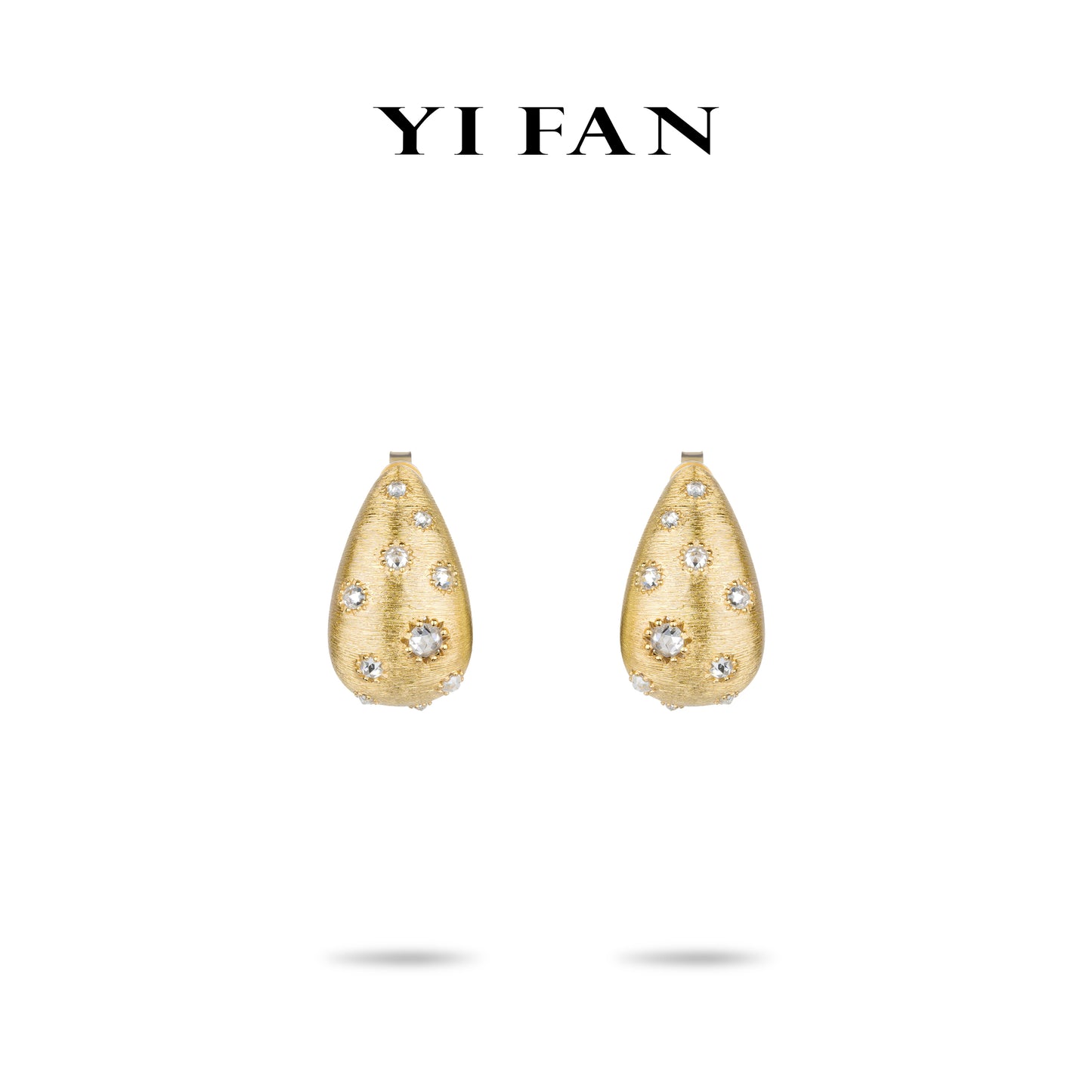 Golden time collection: Modern "Brushed Bright Starry Sky" detailed Earrings