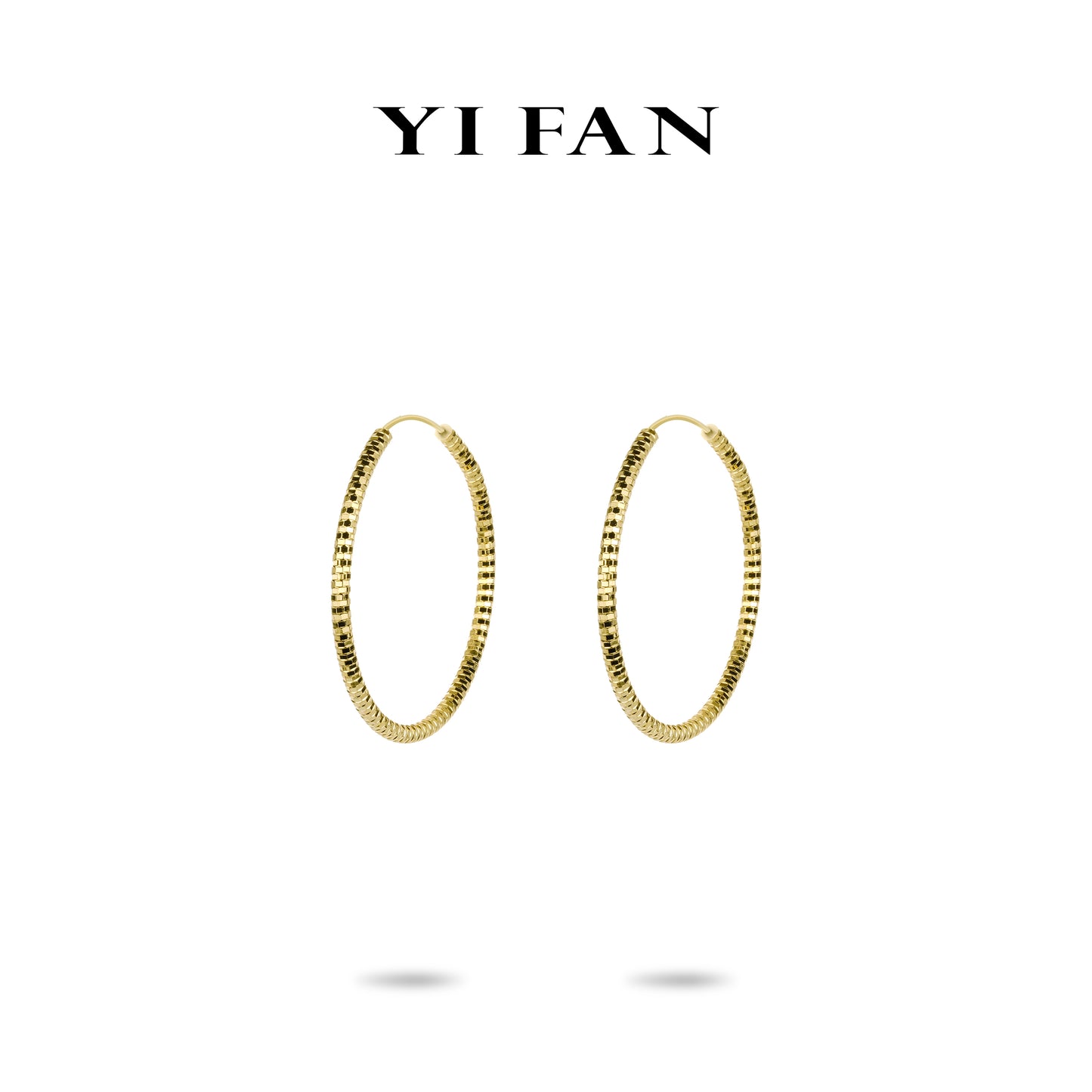 Minimalist collection: Modern "Golden Moonlight" Unique Hoop Earrings (XL size)