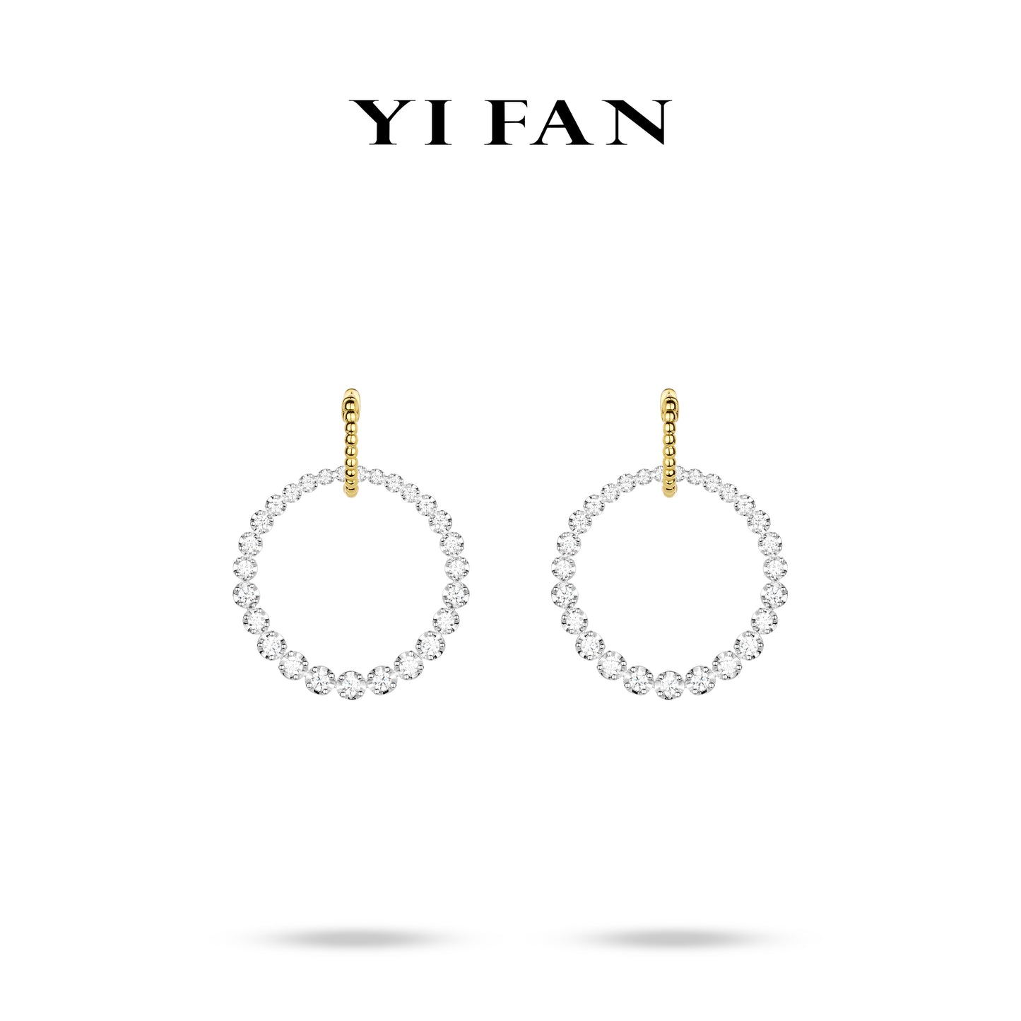 Wedding collection: Modern Multi-purpose "Gradient Stars" detailed Golden Hoop Earrings