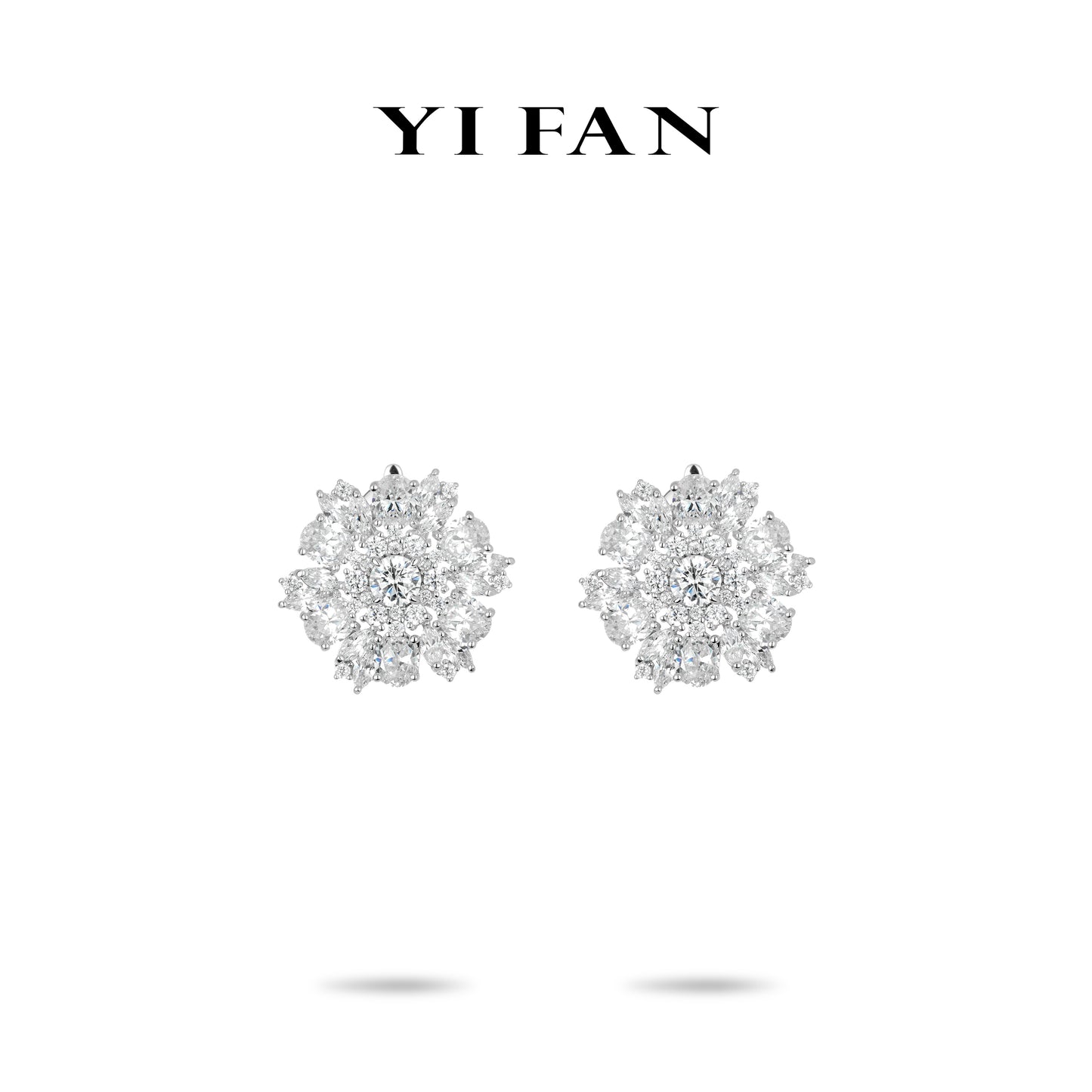 Wedding Collection: Modern "Icy Snow Symphony Sparkle" exquisite Earrings