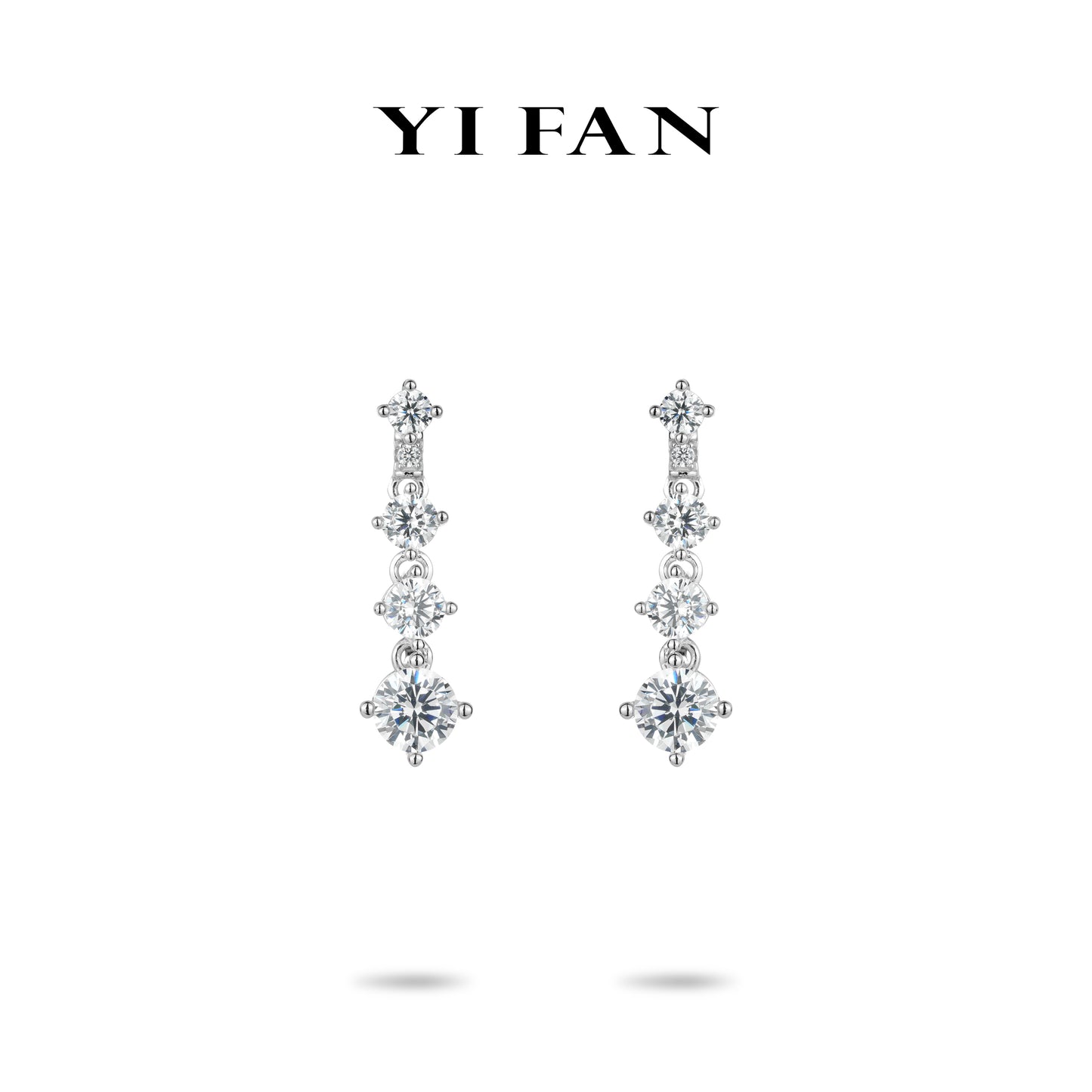 Pure Radiance Collection: Timeless "Brilliant Silver Starlight" delicate Dangle Earrings