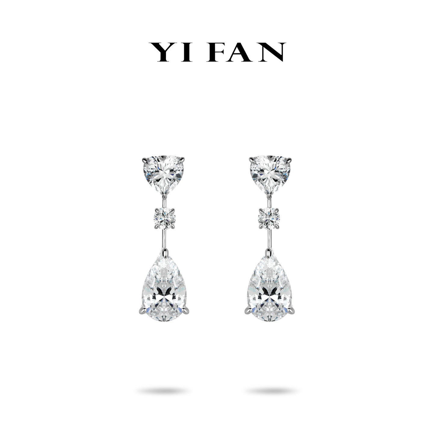 High Jewelry collection: Luxury “Icy G color Water droplets of the universe” exquisite Dangle Earrings for Wedding/Banquet