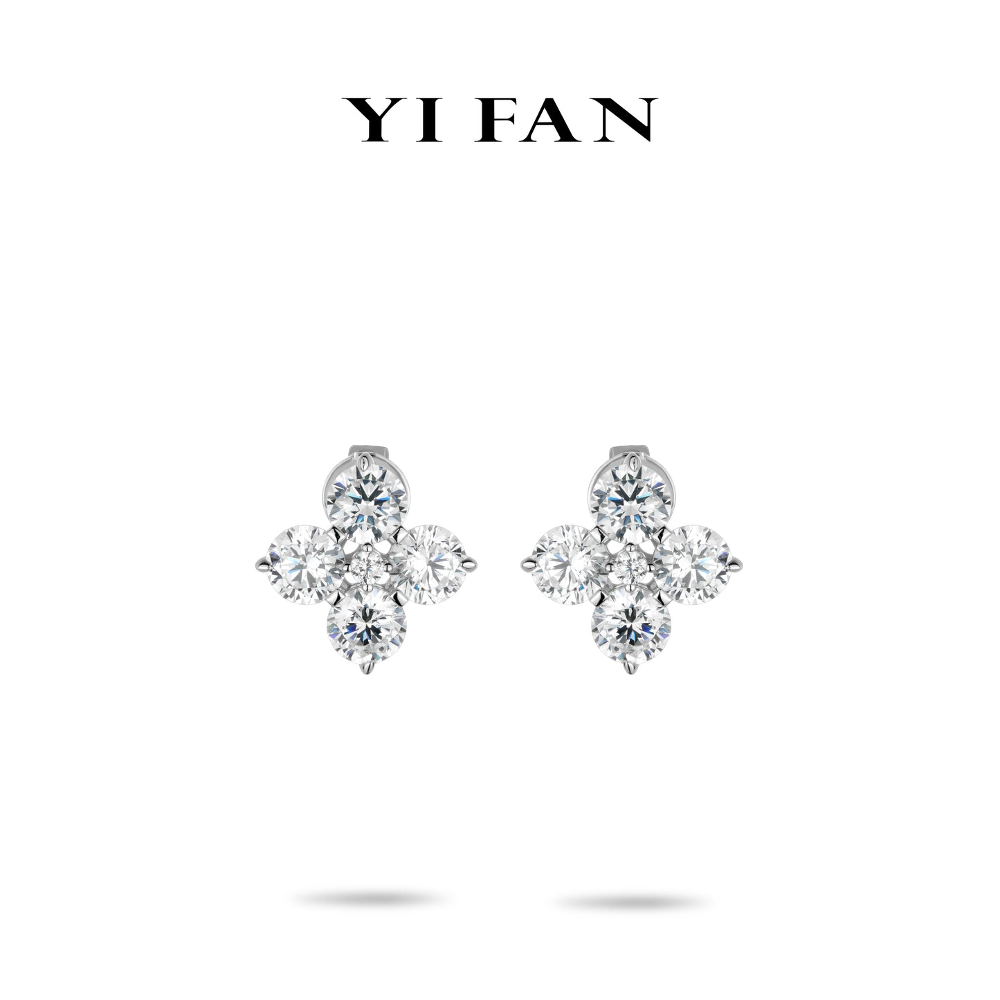 Minimalist collection: Modern "Brilliant Lucky Clover" delicate Ear Studs