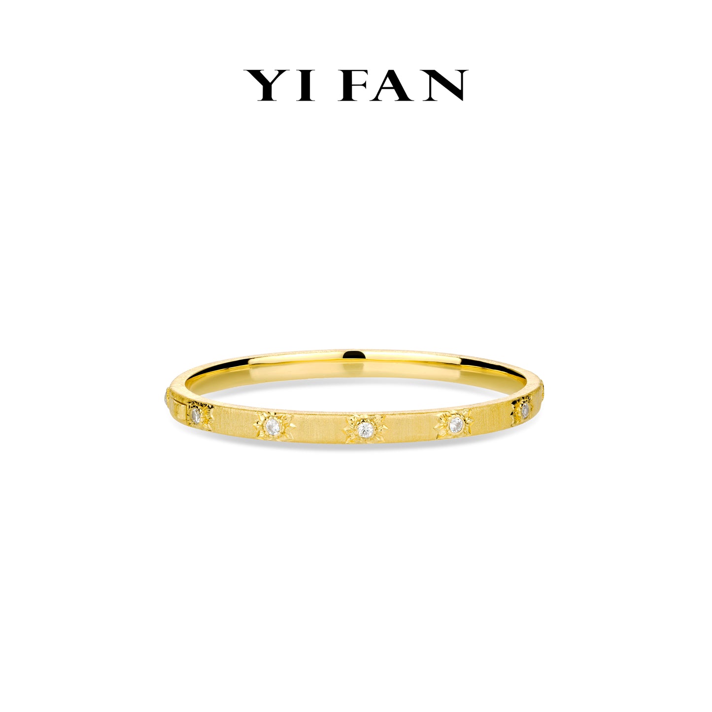 Golden time collection: “Modern Italian brushed Starlight” detailed Bracelet/Bangle