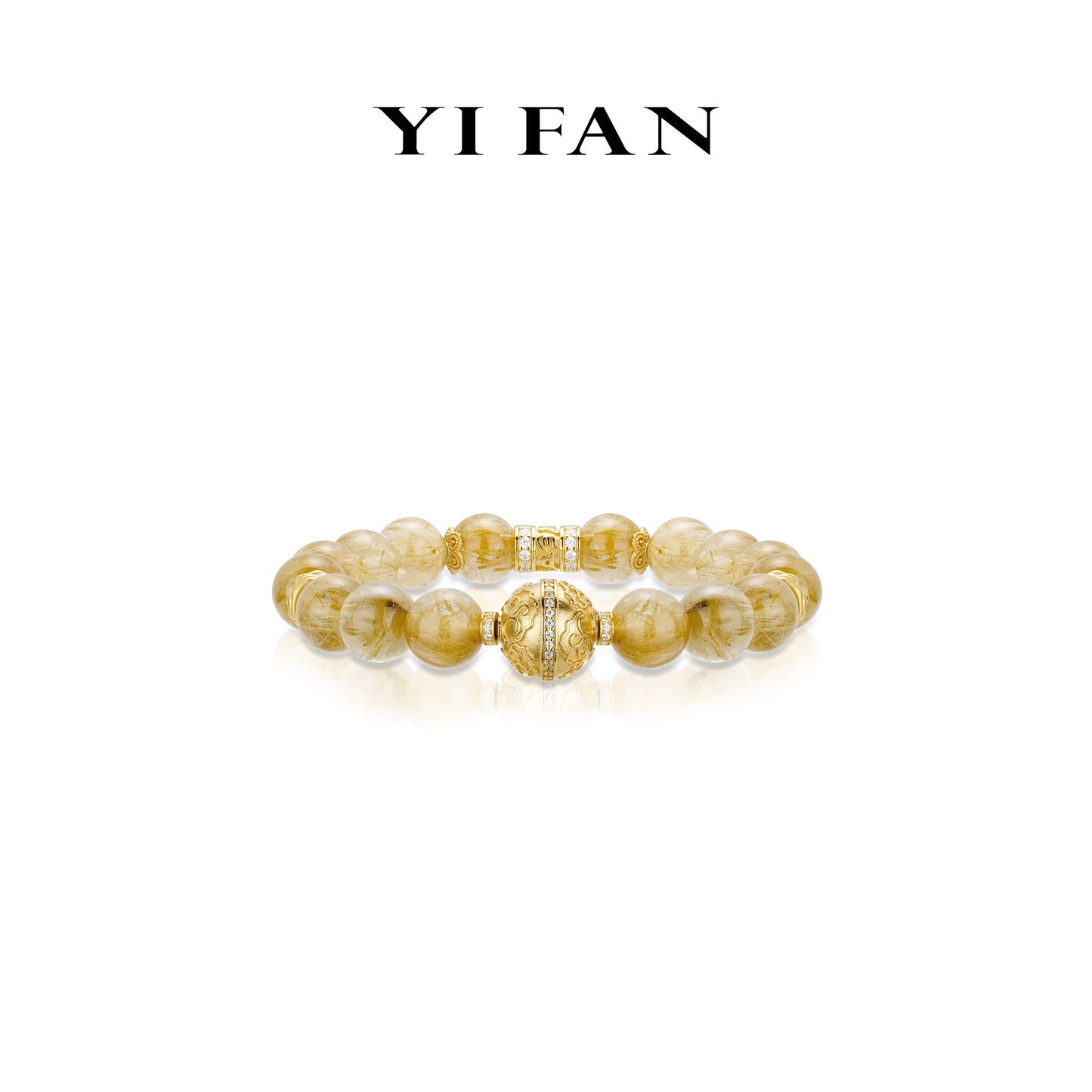 High Jewelry collection: Luxury "Golden silk Auspicious Cloud" unique elastic Beads Bracelet