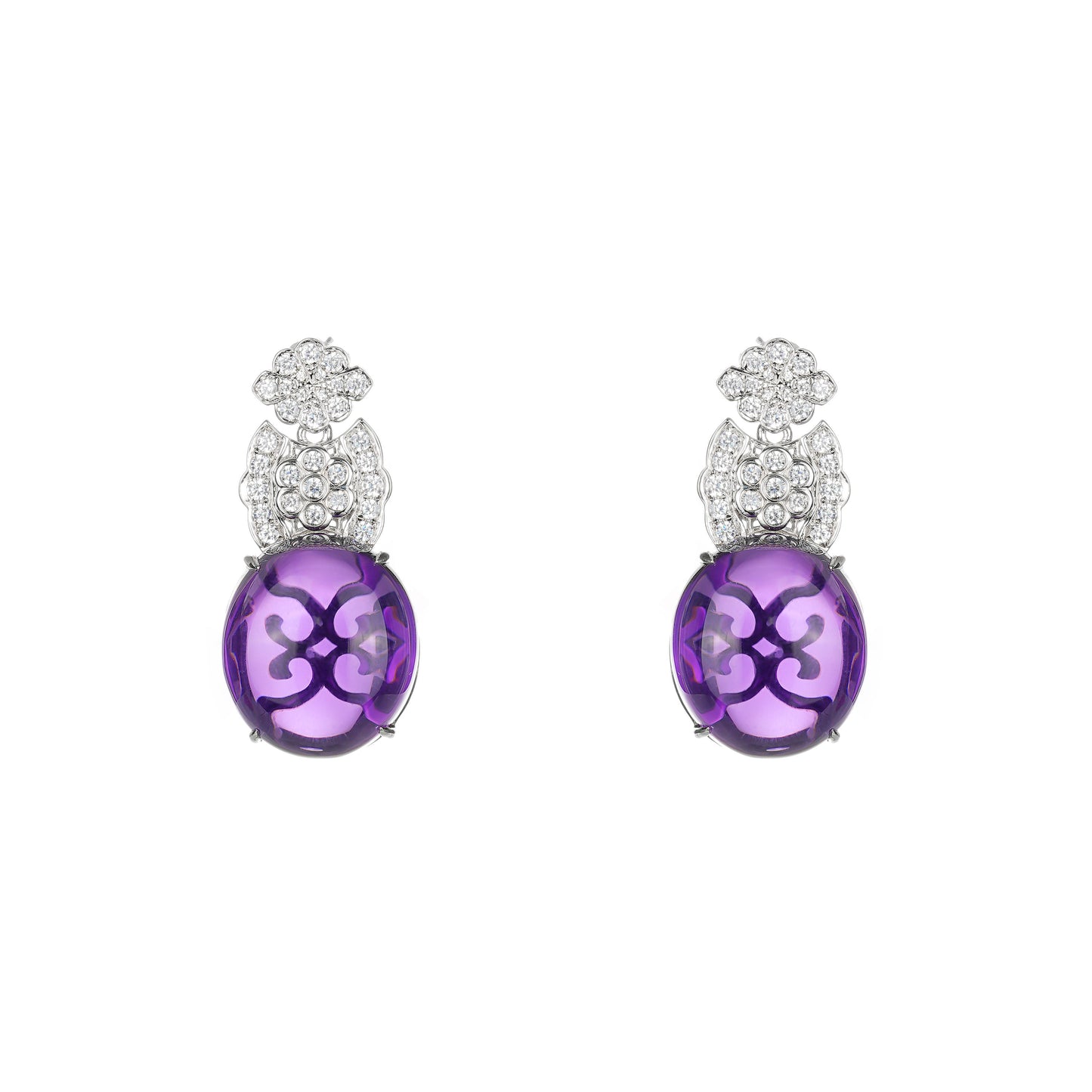 Limited edition:Mystic Purple Evening Gala Earrings