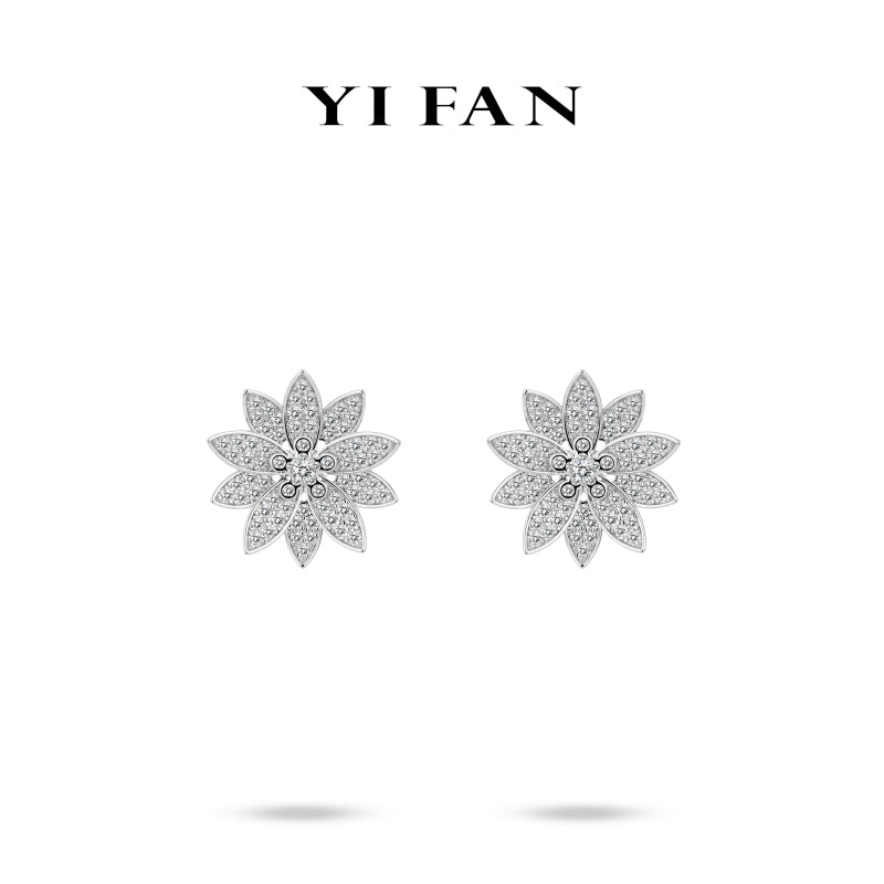 Bloom & Gleam Collection: Modern "Luna Lily" exquisite Earrings