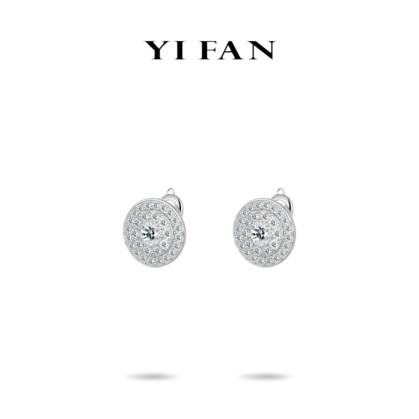 Pure Radiance Collection: Modern "Brilliant Eastern Stars" exquisite Disc Earrings