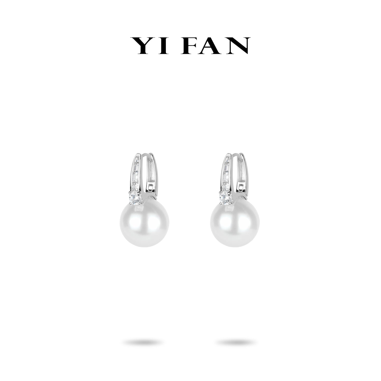 Minimalist collection: Modern"White Moonlight" delicate Earrings