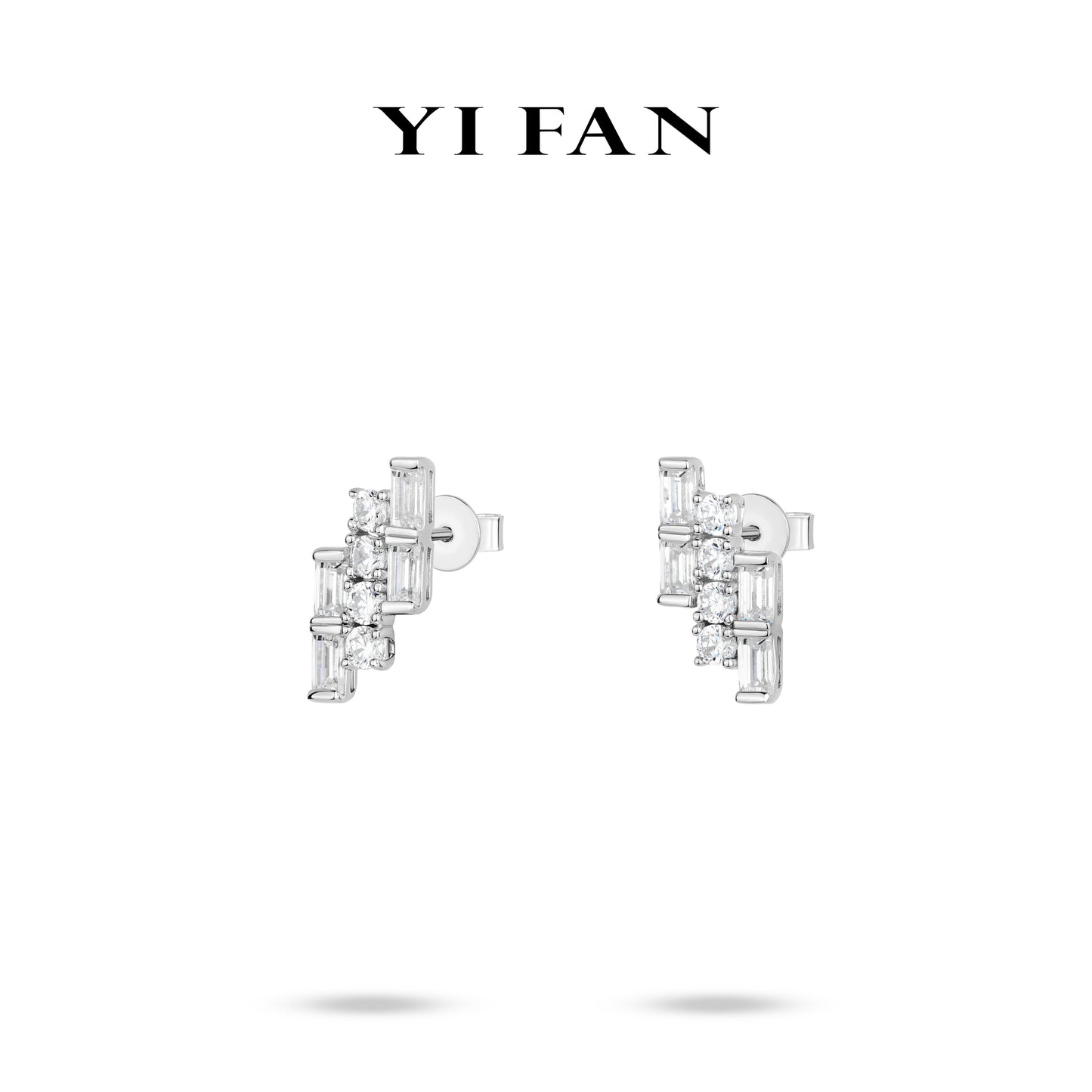Welfare exclusive Minimalist collection: Modern"Brilliant Sugar rocks & beans" delicate Ear Studs