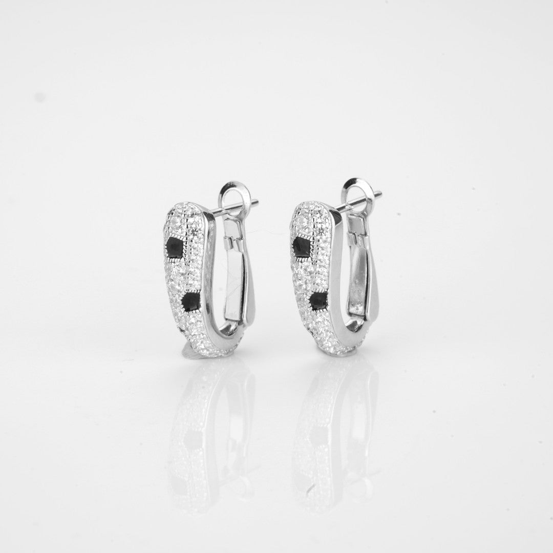 Promotion design: Black and white leopard print earrings (Limited quantity)