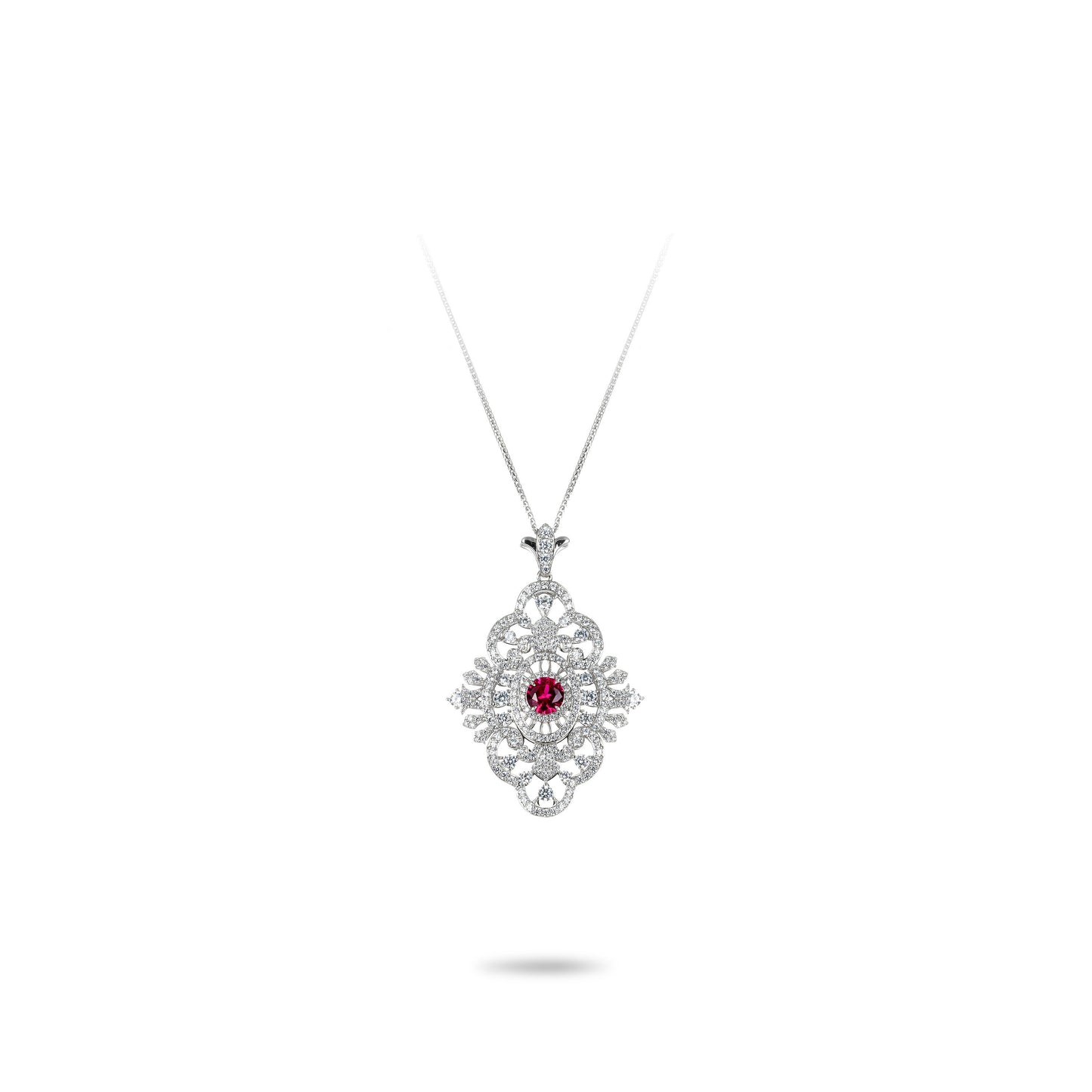Christmas collection:Red Dot Lace Deluxe Inlay Pendant