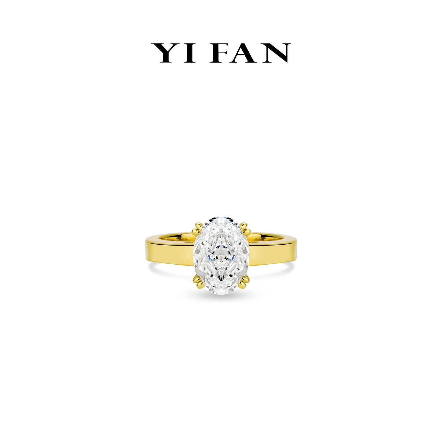 Wedding collection: Modern "Golden Icy Monalisa Pigeon Egg Rocks" delicate Solitaire Ring