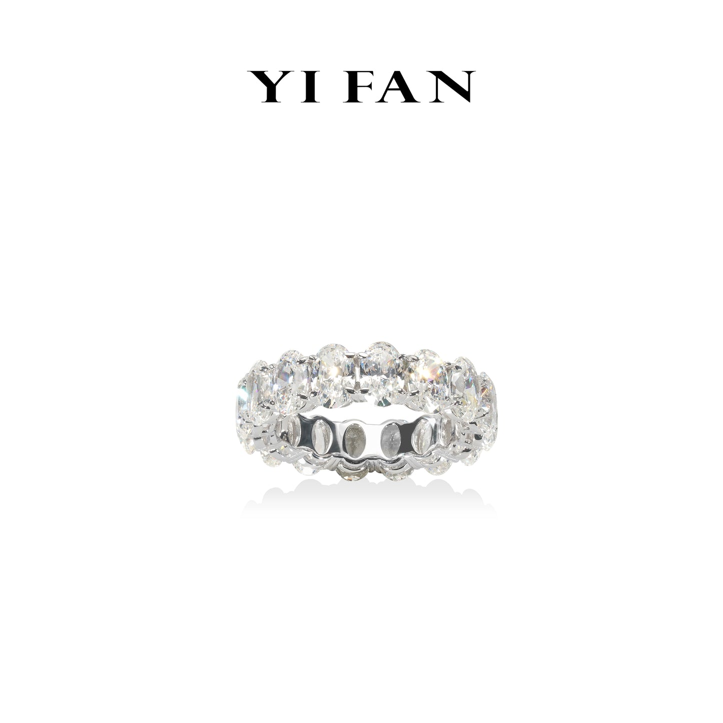 Wedding collection: Modern "Starlit Eternal Gleam" exquisite Eternity Band