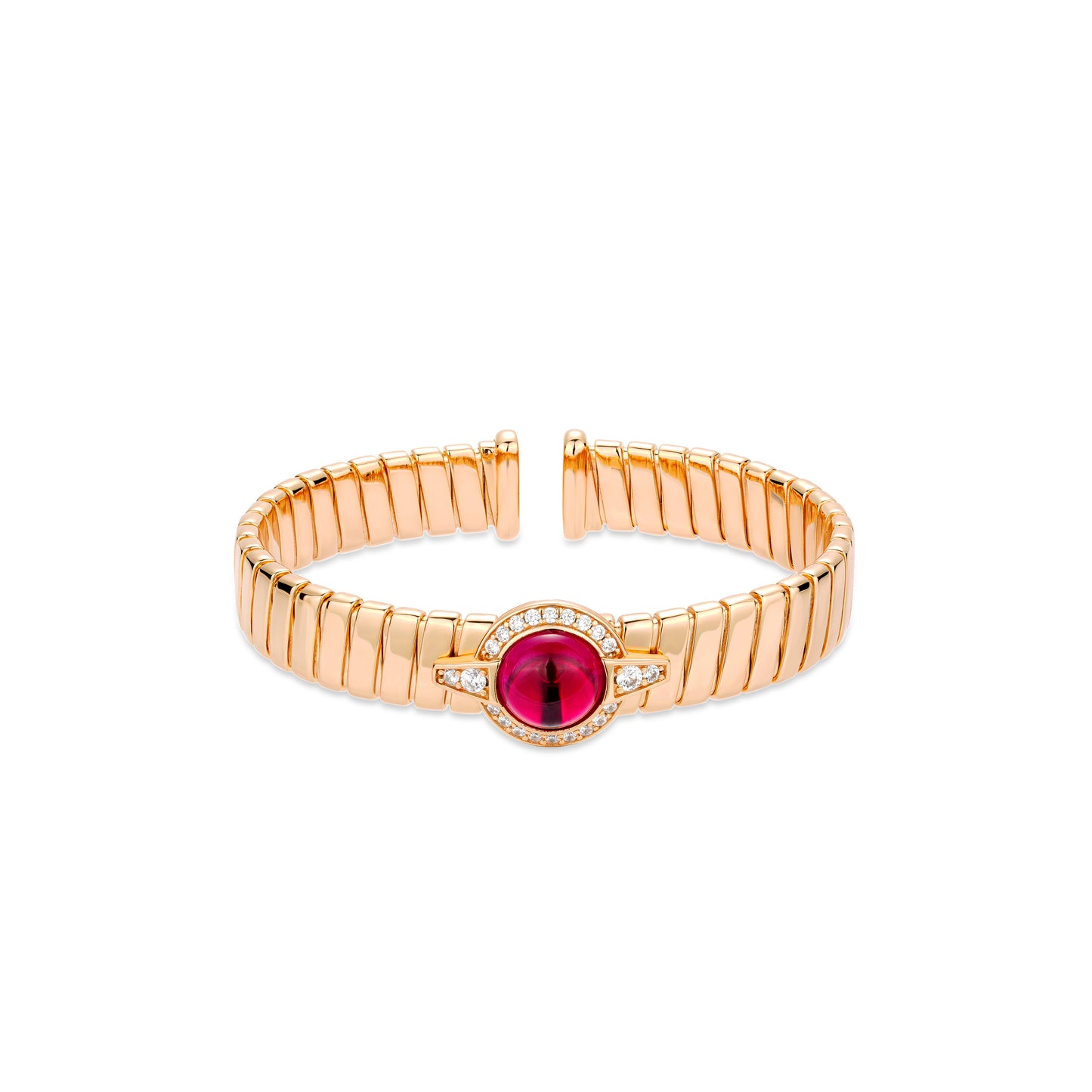 Ruby color collection: Timeless Luxury "Crimson Sparkle Elegance" detailed flexible Cuff
