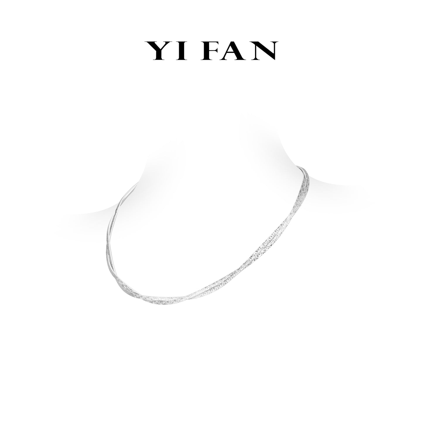 Minimalist collection: Modern "Silver Dazzling Crack Hammer " unique Double layered Necklace