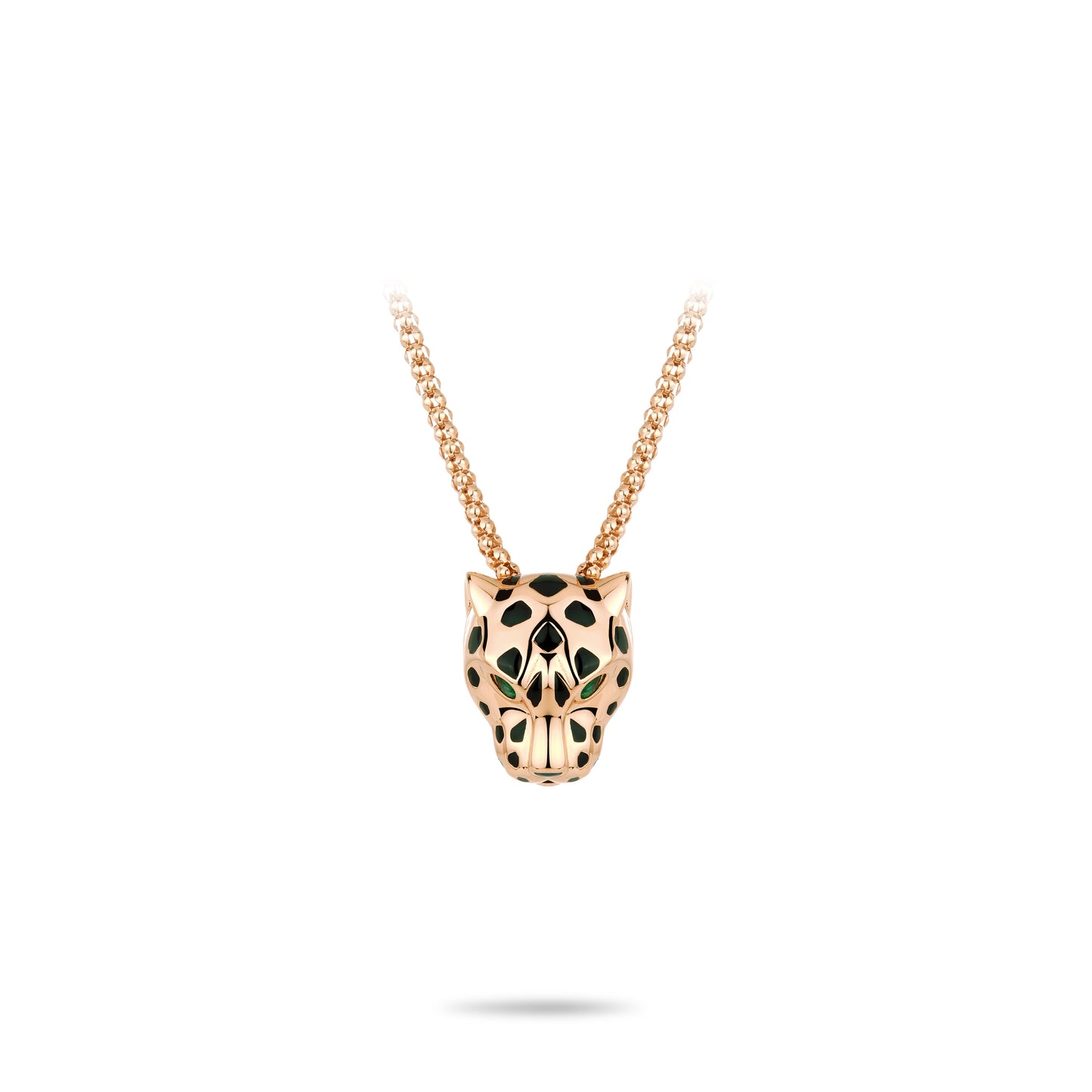 Animal collection: Luxury Multi-purpose "Champagne Golden Big Leopard" detailed Long Necklace (Unisex)