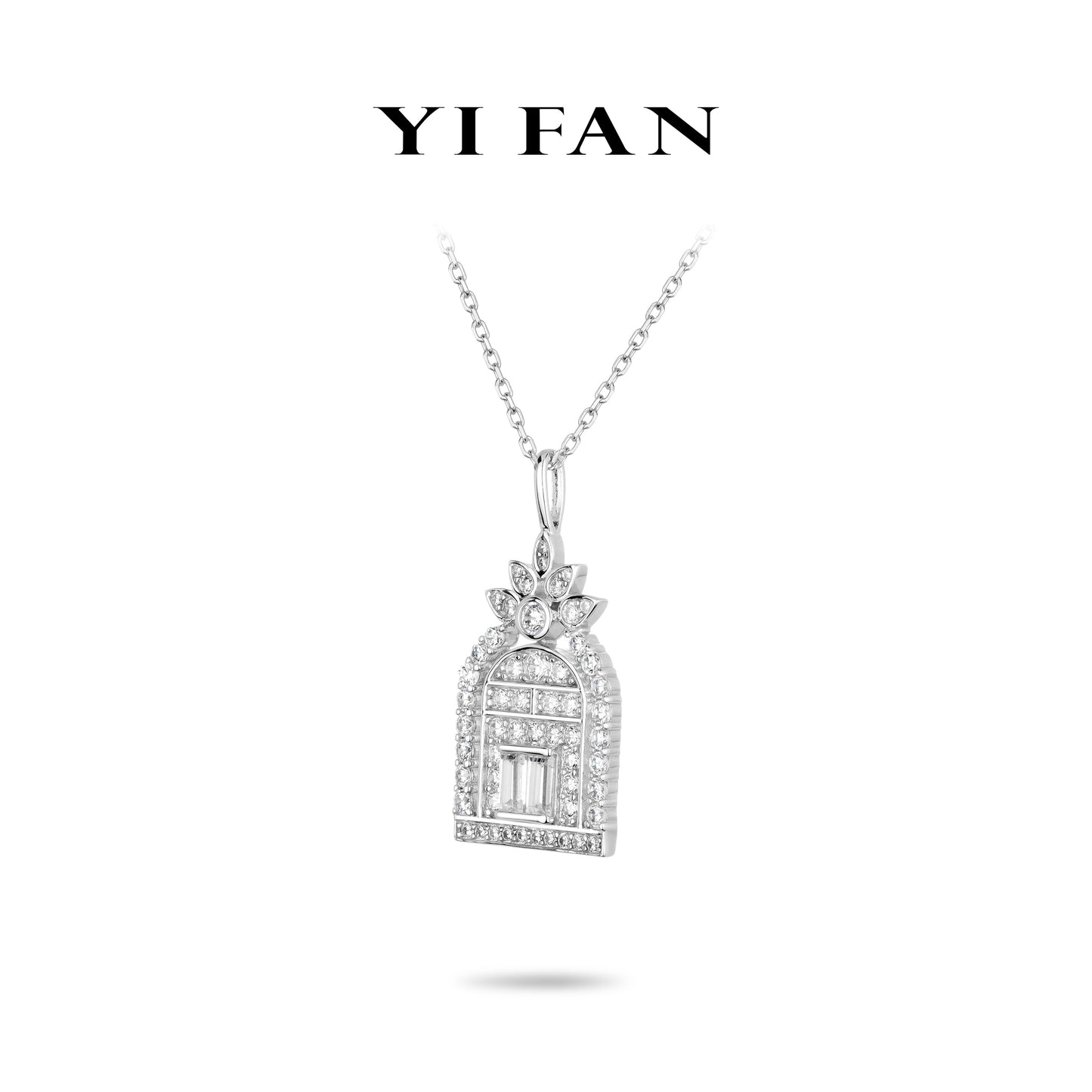 Welfare Exclusive Architectural Elegance Collection: Modern “Chateau Sparkle” exquisite Pendant/Necklace