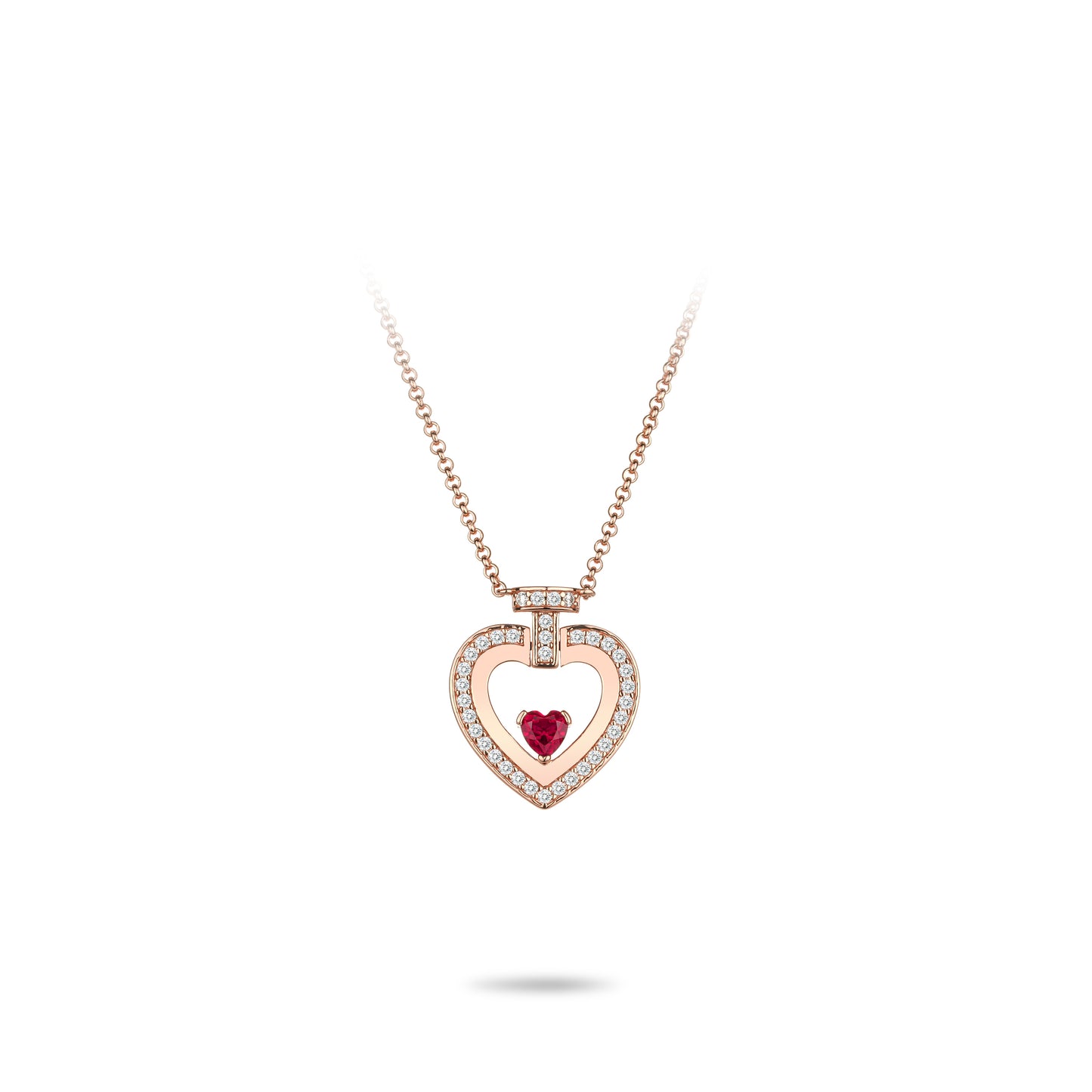 Show Love exclusive: "Hallowed Red Heart" detailed Pendant Necklace