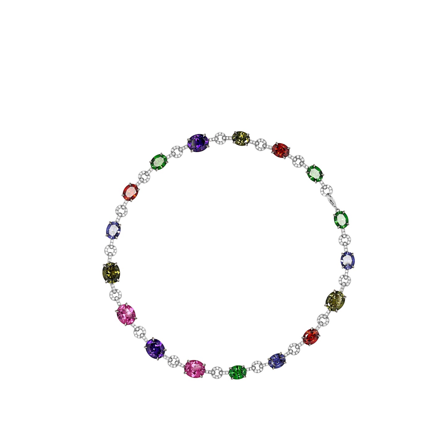 Limited edition:Luxury Rainbow Cloud evening necklace