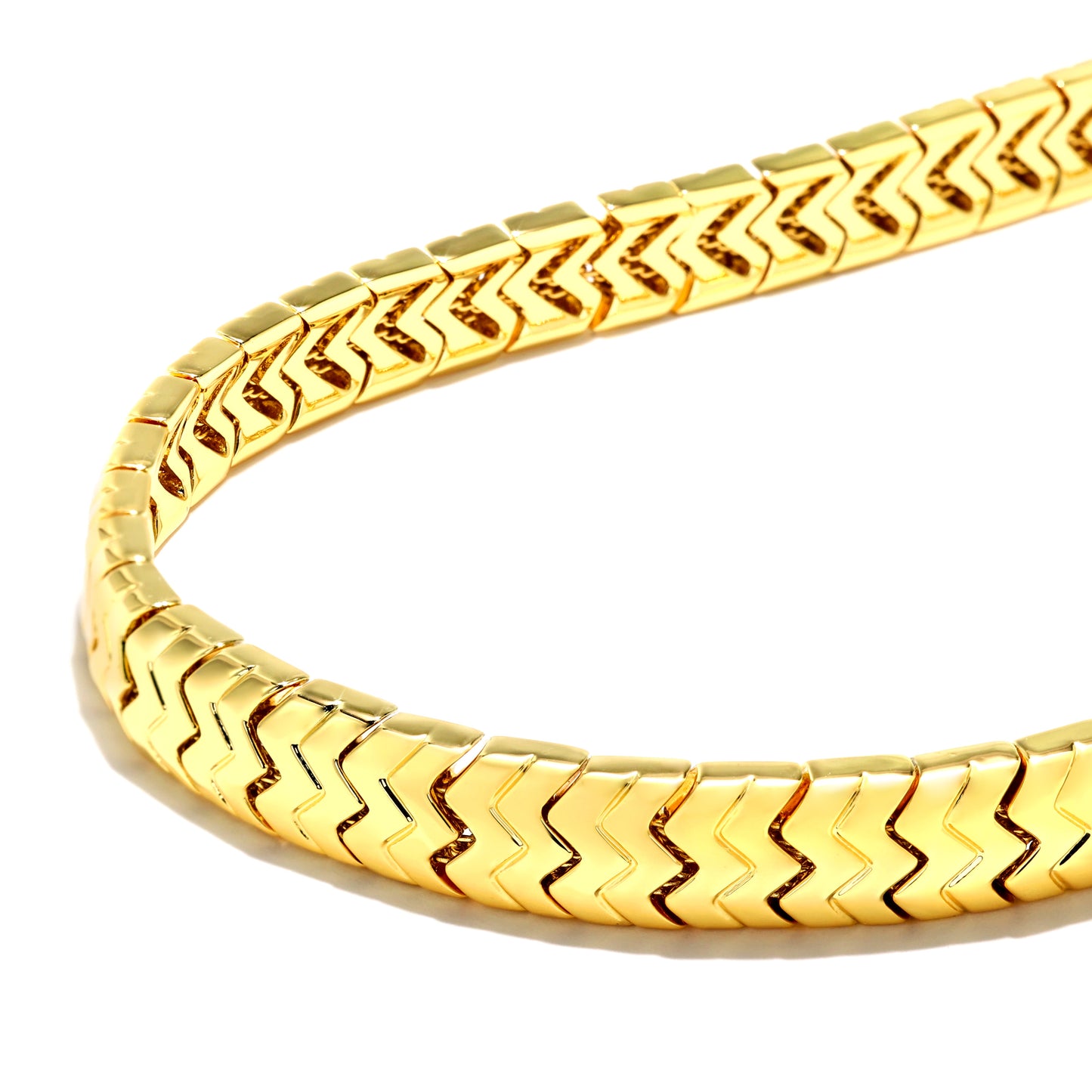 Limited edition Brass with 18K yellow gold plating Snake collarbone chain necklace