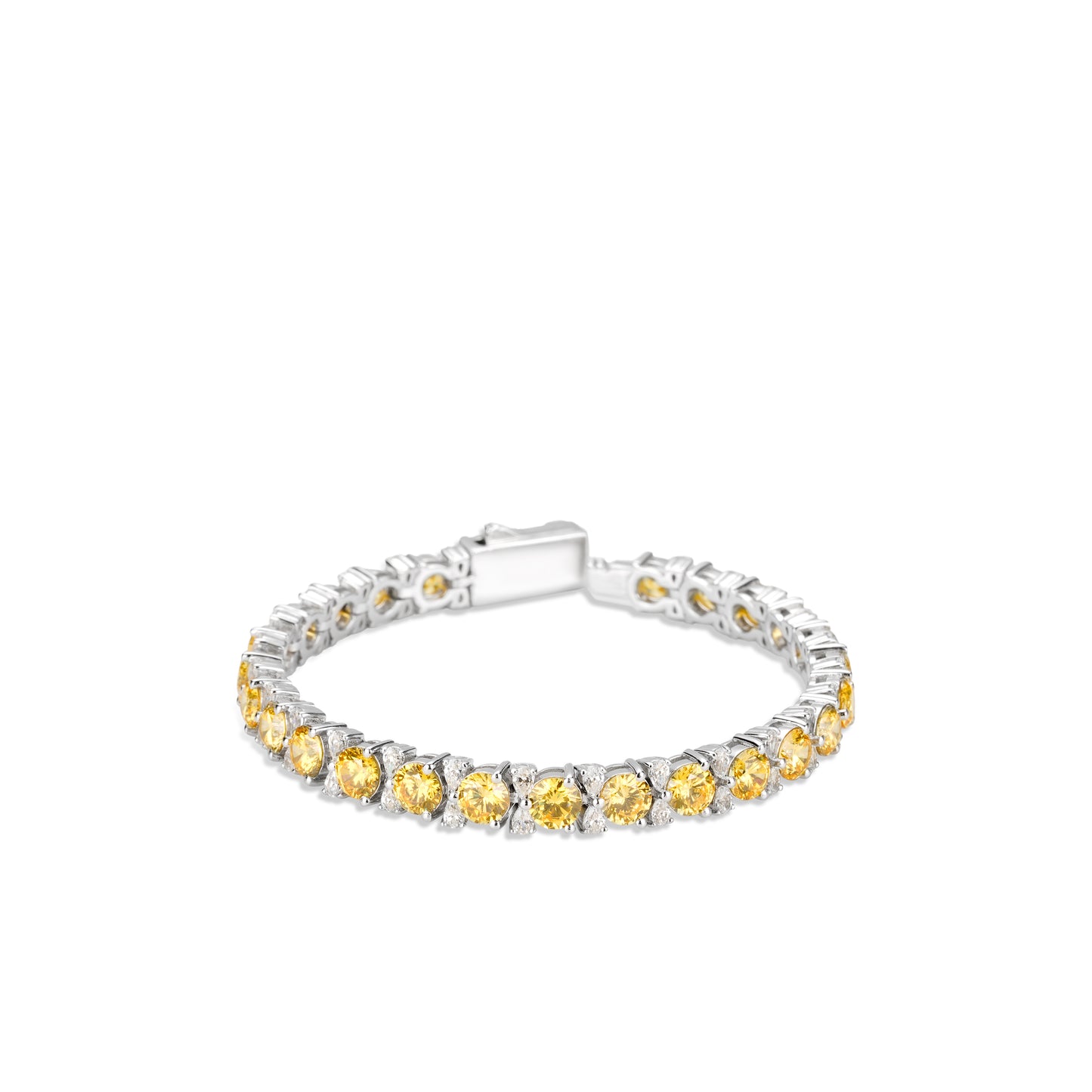 Pre-order: Luxury Intense yellow cluster tennis bracelet