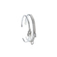 Contemporary Design: White Double-Layered Concentric Lock Bangle