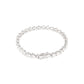 Wedding collection: Lab created stones hearts tennis chain bracelet, sterling silver