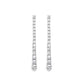 Wedding collection: Gradient Brilliant-cut eco-friendly artificial Diamonds Long tennis-chain dangling Earrings