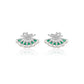 Synthetic Emerald collection: Snow flower and the secret fan earrings