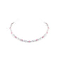 Wedding collection: Micro-setting pink and clear diamond color Lab created stones Marquise Collar necklace, sterling silver