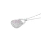 Pink Camellia little bag pendant, sterling silver