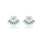 Synthetic Emerald collection: Snow flower and the secret fan earrings