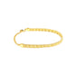 18K Yellow Gold plating wire drawing Minimalist bracelet, sterling silver