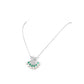 Synthetic Emerald collection: Snow flower and the secret fan Pendant Necklace