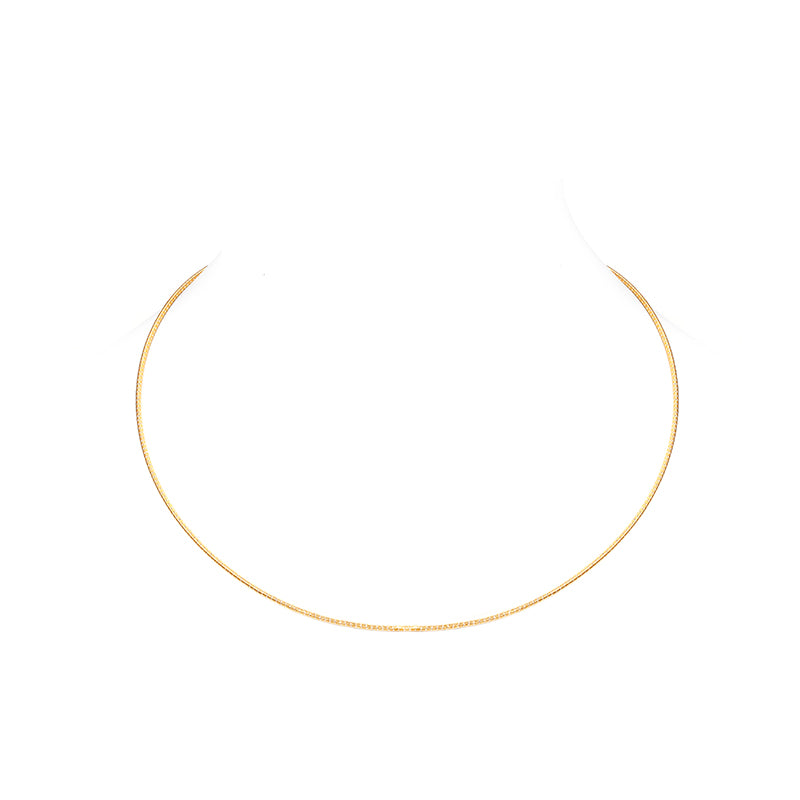 18K Yellow Gold plating Minimalist necklace, sterling silver
