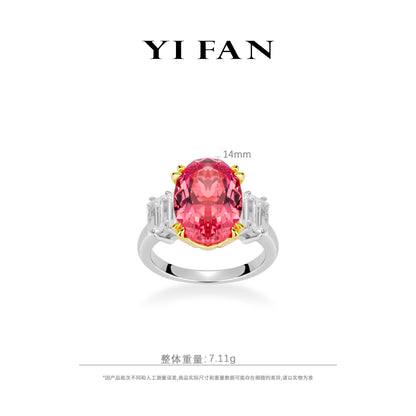 Lab Grown Padparadscha collection: Luxury "Blazing Peachy-Pink Reverie Prestige" exquisite Ring
